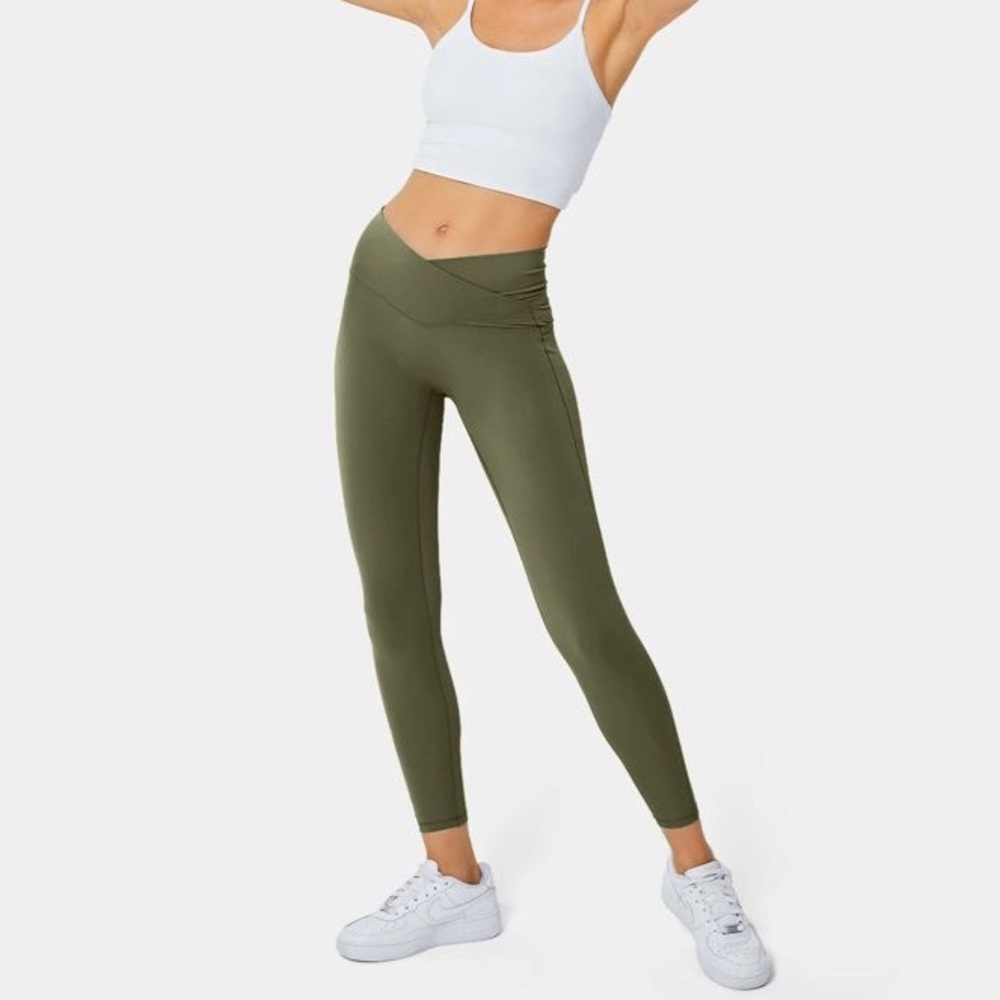 Cross-over olive Leggings
